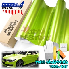 Gloss Metallic Lime Green Candy Decal Car Vinyl Wrap Film Sticker Sheet Sparkle