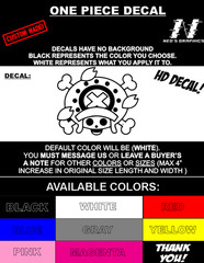 ONE PIECE LOGO Japanese Anime Tony Decal CUSTOM High Quality Logo Sticker cool