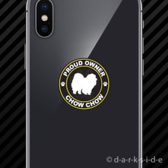 (2x) Proud Owner Chow Chow Cell Phone Sticker Mobile dog canine pet