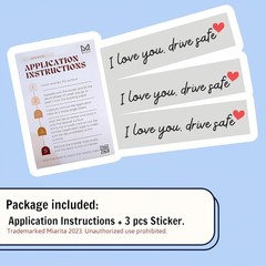 Durable Waterproof Car Mirror Stickers – I Love You Drive Safe Vinyl Decals