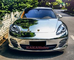 Full Car Wrap Silver Flexible Reflective Mirror Chrome Metallic Vinyl Sticker US