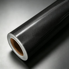 Carbon Fiber Vinyl Wrap Sticker 4D Black Bubble Free Self-Adhesive 12×60 Inches