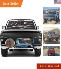 Universal Fit American Flag Truck Window Sticker – 66″ x 20″ Waterproof Design