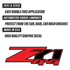 Chevrolet Silverado Z71 4×4 decals – F 1500 GM HD stickers Chevy