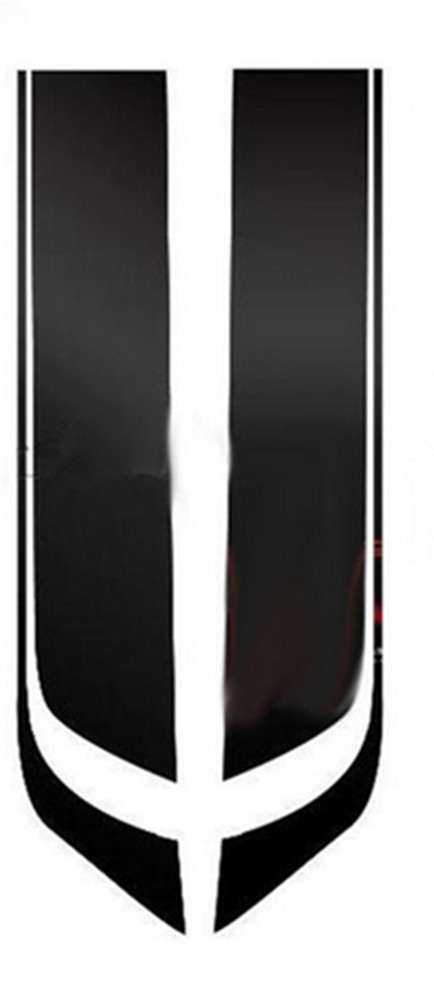 Black Racing Car Sports Stripe Sticker Vinyl Decals Car-Styling For Hood Bonnet