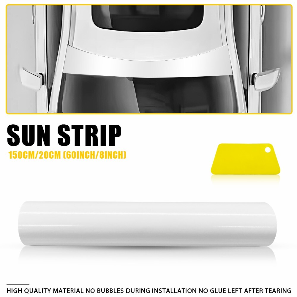 Universal Windshield Banner Matte Black Vinyl Decal Sun Strip 60″x8‘’/10″/12‘’