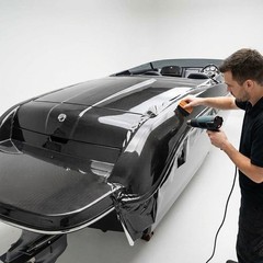 7D Premium Super Gloss Black Carbon Fiber Vinyl Wrap Bubble Free Air Release 6D