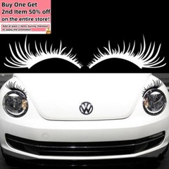One Pair Headlight Eyelashes Universal Reflective Decal Stickers Auto Car Truck