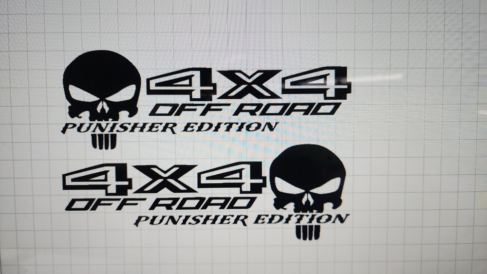 Bed side graphics 4×4 Off Road Punisher Any truck all years .Bedstripes logos