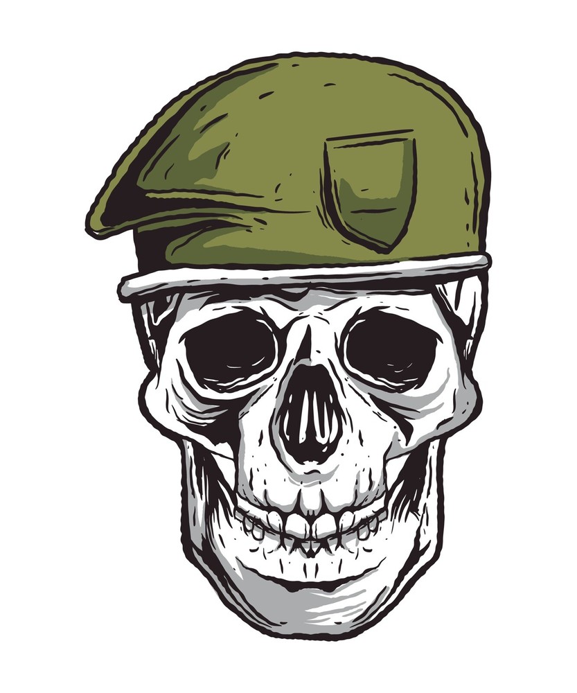 Green Beret Phone Sticker (2 Inch) Special Forces Military Guardian Peace Killer