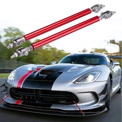 2/4x Universal Adjustable Front Bumper Lips Splitter Strut Rod Tie Support Bar C