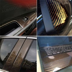 5D Carbon Fiber Black Car Vinyl Wrap Air Release Sticker Sheet Film 12″ x 60″
