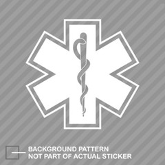 Star of Life Sticker Die Cut Decal emt #2
