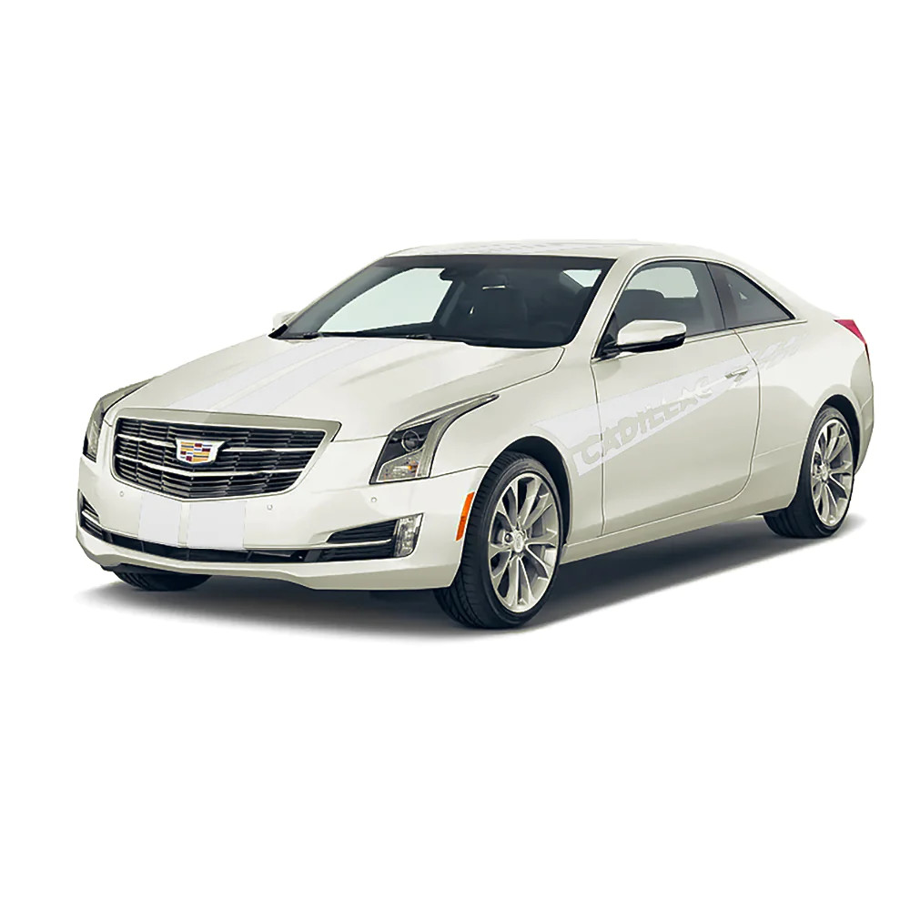 Dual 8″ Racing Stripes & Graphics Vinyl fits Cadillac ATS V Coup 2013 2019
