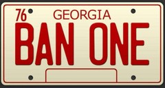 Burt Reynolds Smokey and The Bandit Vinyl Decal License Plate BAN-ONE, movies