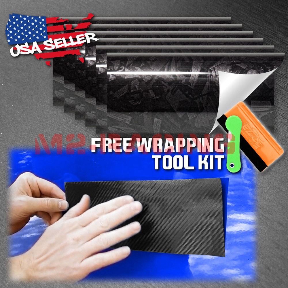 PET Marble Forged Gloss Carbon Fiber Vinyl Wrap For GMC Bowtie Emblem Overlay