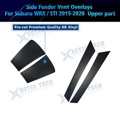Front Fender Vent Die Cut KK Vinyl Carbon Pattern Decals Kit For Subaru WRX/STI