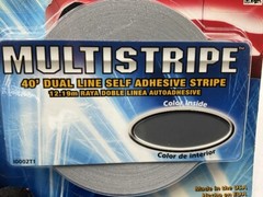Prostripe R32806 40′ X 7/16″ Silver Metallic Multistriping Pinstripe Tape