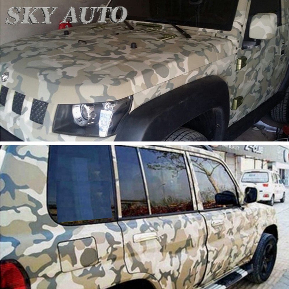 ( 1FT x 5FT ) Military Green Camouflage Matte Vinyl Car Wrap Film