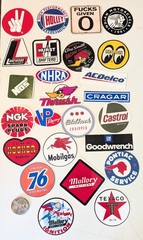 Bundle 26+ Racing MINI SIZE decals. NASCAR NHRA stickers Toolbox, Drag Racing