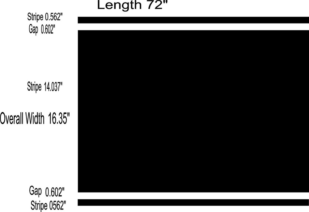 16.35″ Custom Racing Stripe Vinyl Decal for Trucks, Cars etc.