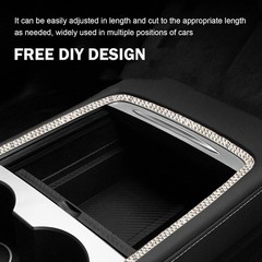 Versatile Rhinestone Adhesive Strip, 14.9 Ft for Cars and Personal Items