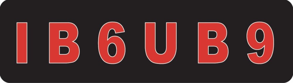 I B 6 U B 9 Helmet Sticker CC