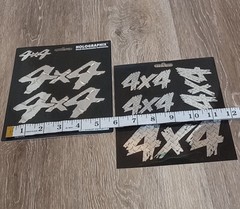 4X4 Chroma Stickers Metallic Silver Decals- Made in the USA – 2 sets
