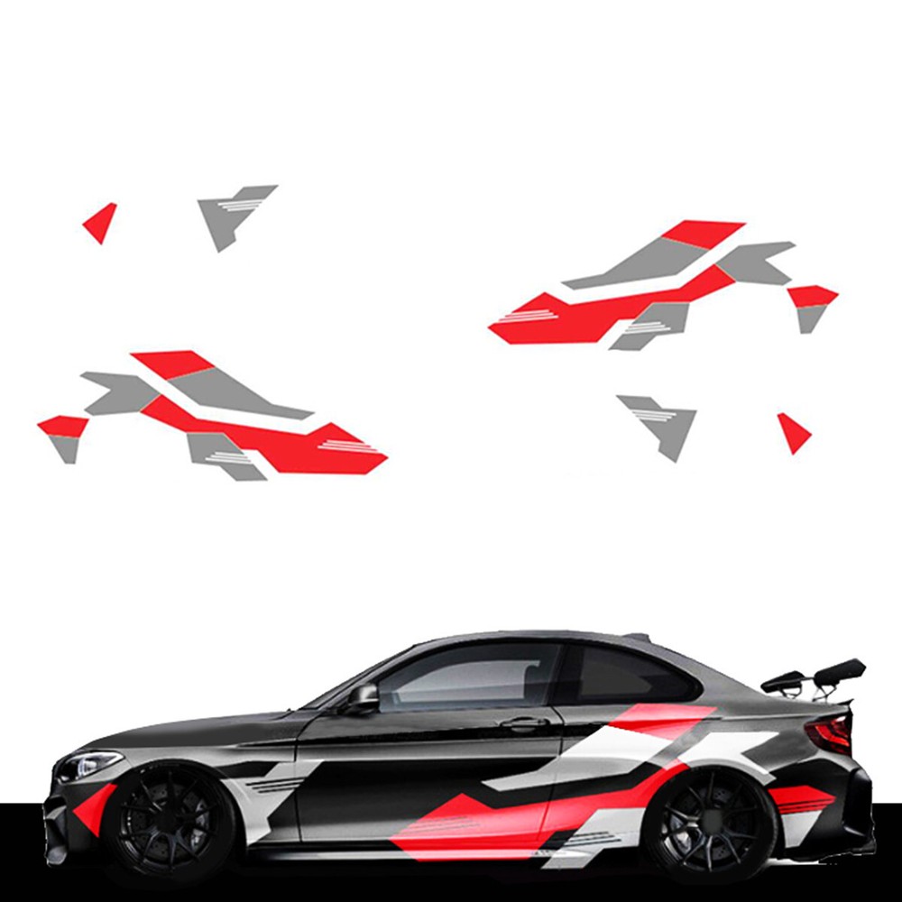 Waterproof Car Body Sticker Auto Vinyl Side Decal Decoration Waterproof Red/Deep