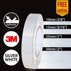 3M SILVER WHITE REFLECTIVE Visibility Durable Stripe Adhesive Decal Tape Sticker