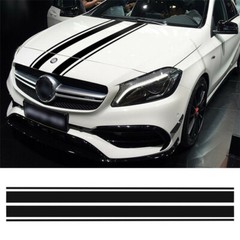 Long Stripes Rally Stickers Sports Racing Decal Car Hood Bonnet DIY Decoration