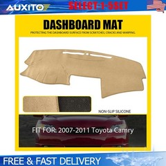 Fit 07-11 Toyota Camry Dash Mat Beige Dashboard Cover Non-Slip Interior Pad 1-5X