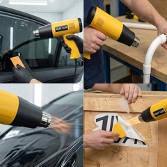 Vinyl Wrap Tool Set: Felt Squeegee, Heat Gun & Utility Knife for Cars