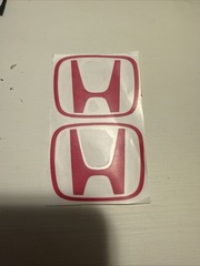 (2) Car Logo Vinyl Decals Honda Civic Accord Racing