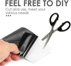 3D Carbon Fiber Vinyl Wrap 2in x 30ft Chrome Black Outdoor Car Wrap
