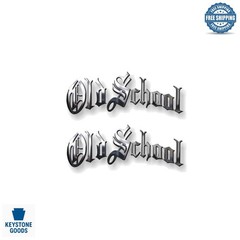 Old School Chrome Effect Vinyl Decals – 9″ Car & Vehicle Stickers