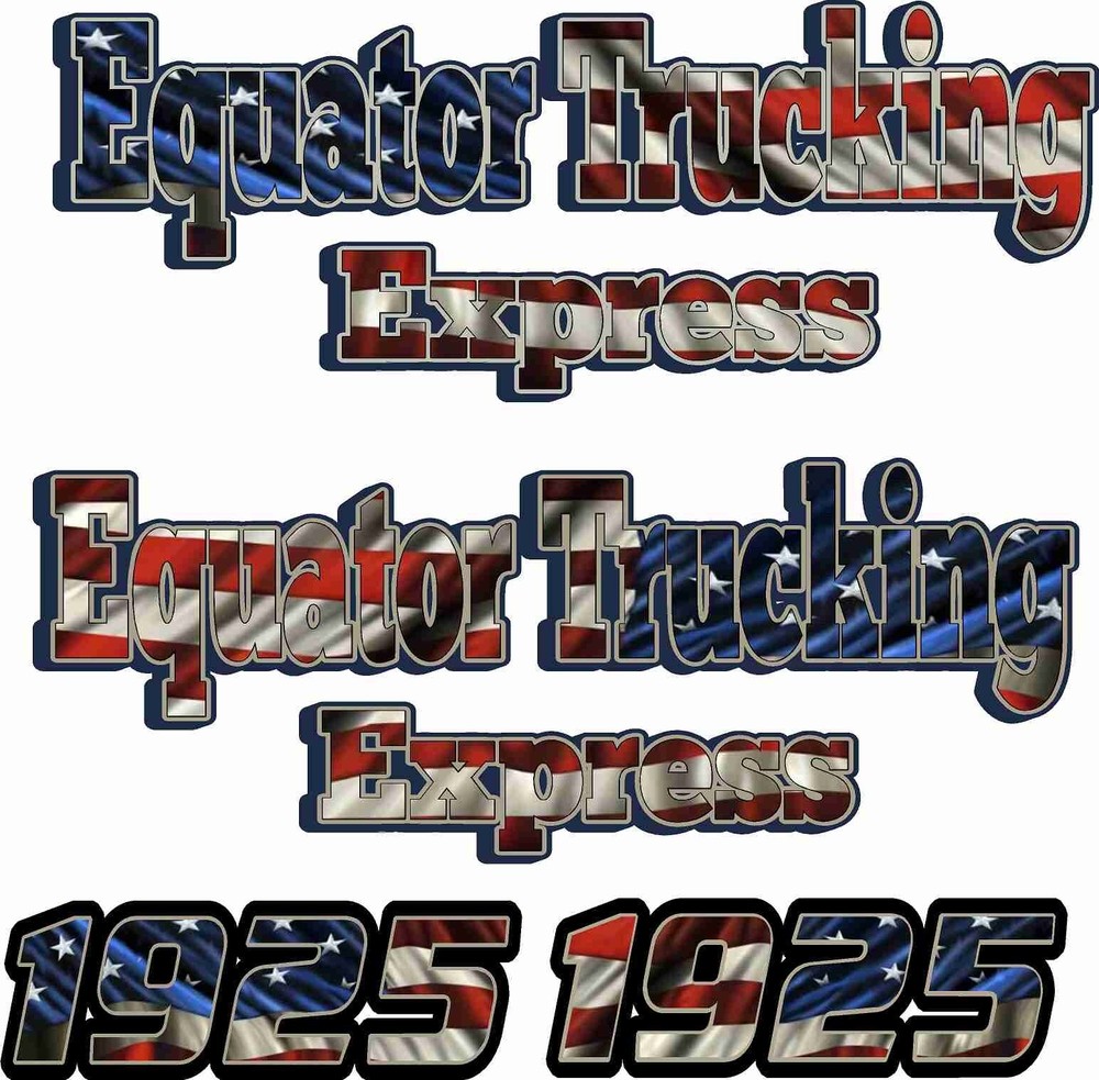 Set of Custom Vinyl Truck Door Lettering | Company Business Truck Door Lettering