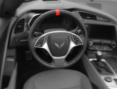 C8 Corvette RED MIST STEERING WHEEL VINYL STRIPE (2 X 5 Inches)