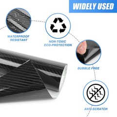Pack of 1 Car Vinyl Film Sticker Carbon Fiber Bubble Free Stretchable 152 x 60cm