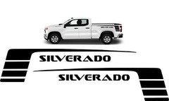 Compatible With Chevy Silverado Side Bed VINYL DECAL STICKER GRAPHIC X2