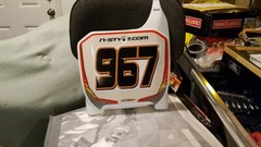 3 Motorcycle Number Plate Race Color Decals Sticker MX ATV SX BMX Dirt Bike Kart