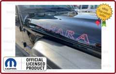 Set of 2: Jeep Wrangler SAHARA Hood decals stickers graphics red black FK2D3