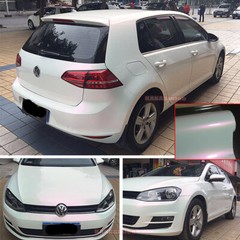 Full Car Wrap Glossy White Pink Pearl Chameleon Vinyl Sticker Film 50FT x 5FT US