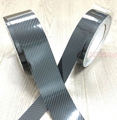 2″ Wide Black 5D / Decal Car PVC Grain Carbon Fiber Vinyl Tape Wrap Sticker Trim