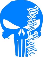 Punisher Skull We the People Patriotic Vinyl Decal Multiple Colors and Sizes