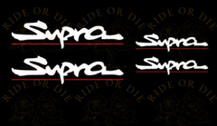 Supra Brake Caliper Vinyl Decal Sticker Set of 4 (Front & Rear) Multi Colors