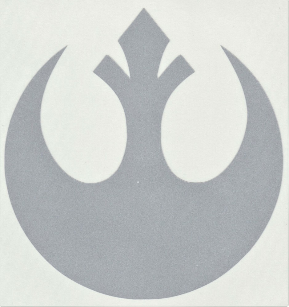 Rebel Alliance Vinyl Decal, Reflective Silver/White