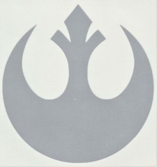 Rebel Alliance Vinyl Decal, Reflective Silver/White