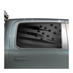 Distressed USA Flag Decals for Ram 1500 Rebel Rear Door window2019-2024