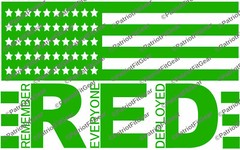 R.E.D.,Remember Everyone Deployed,Support Our Troops,Flag,Stickers,Vinyl Decal